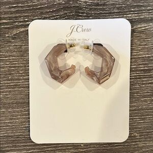 J. Crew Brown Geometric Earrings